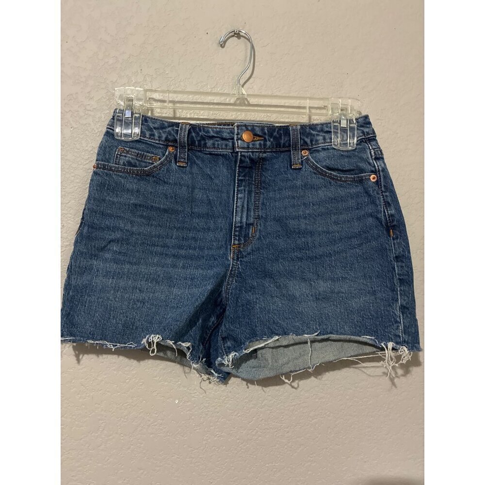 Universal Thread Denim Shorts Vintage Midi Size 6 Frayed Cutoff Distressed